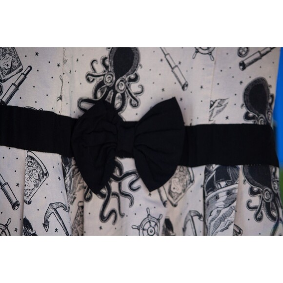 Sourpuss Cream Kraken’s Revenge Lizzie Dress Retired Rockabilly Pinup Style | XS - Picture 16 of 16